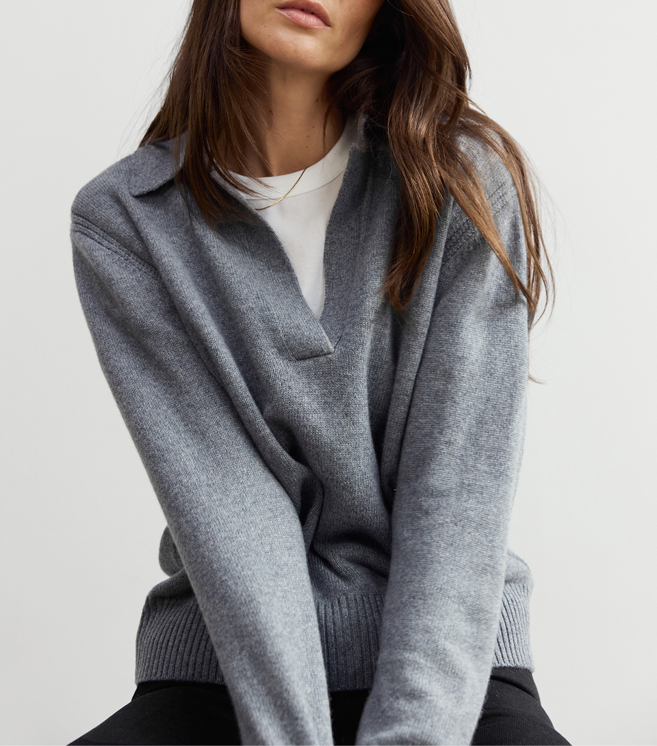 The Cashmere Polo. Traceable, 100% ultraluxe cashmere.