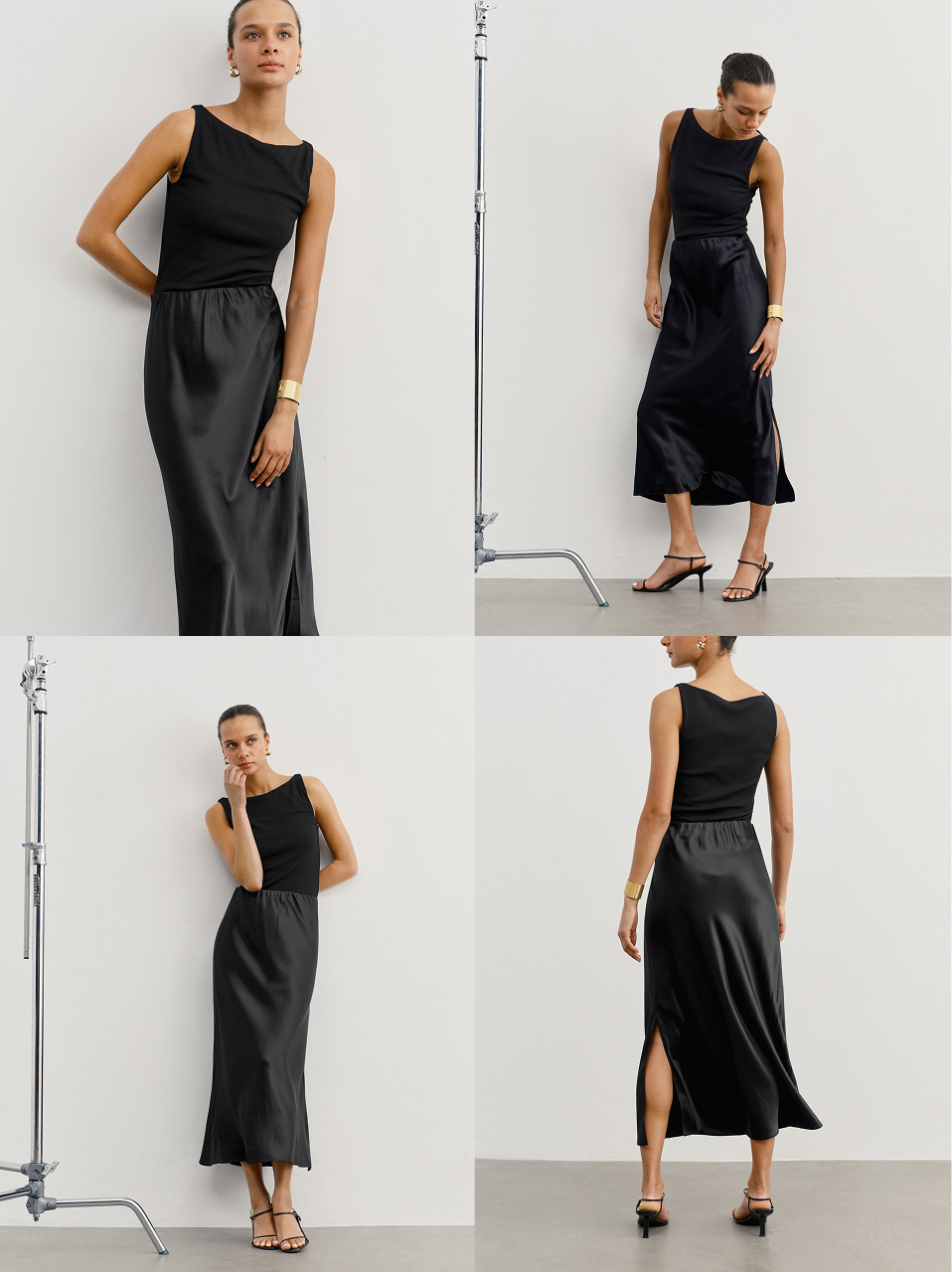 In Black. One of your most luxurious closet staples. 