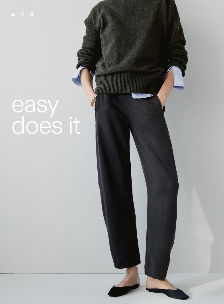 easy does it. introducing: the space pant. shop now.
