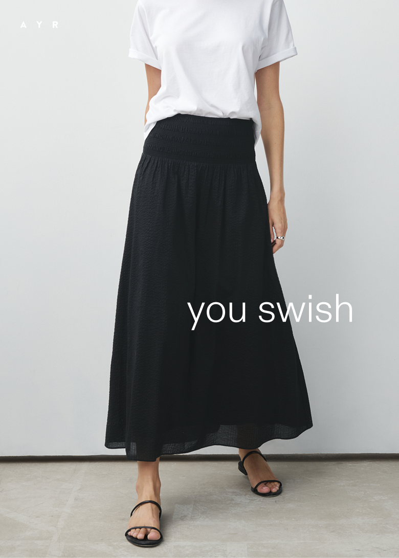 you swish. the afterglow skirt, in Japanese crinkle cotton.