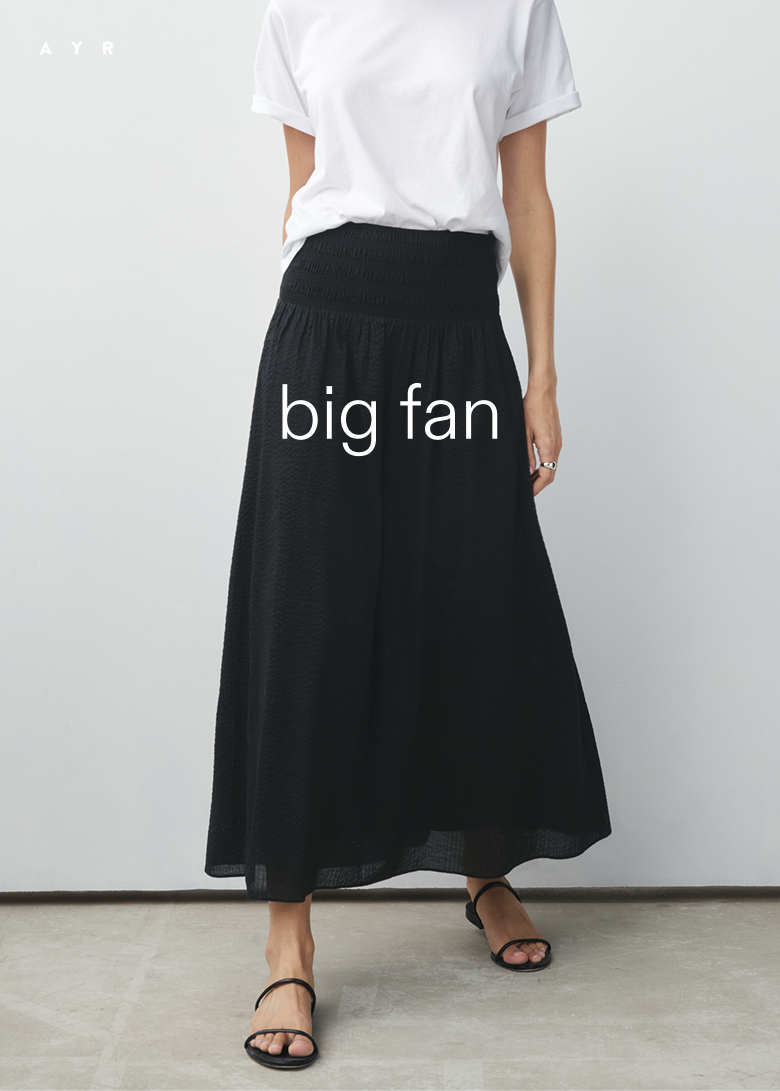 BIG fan. The Afterglow skirt, Japanese crinkle cotton and Irish linen.