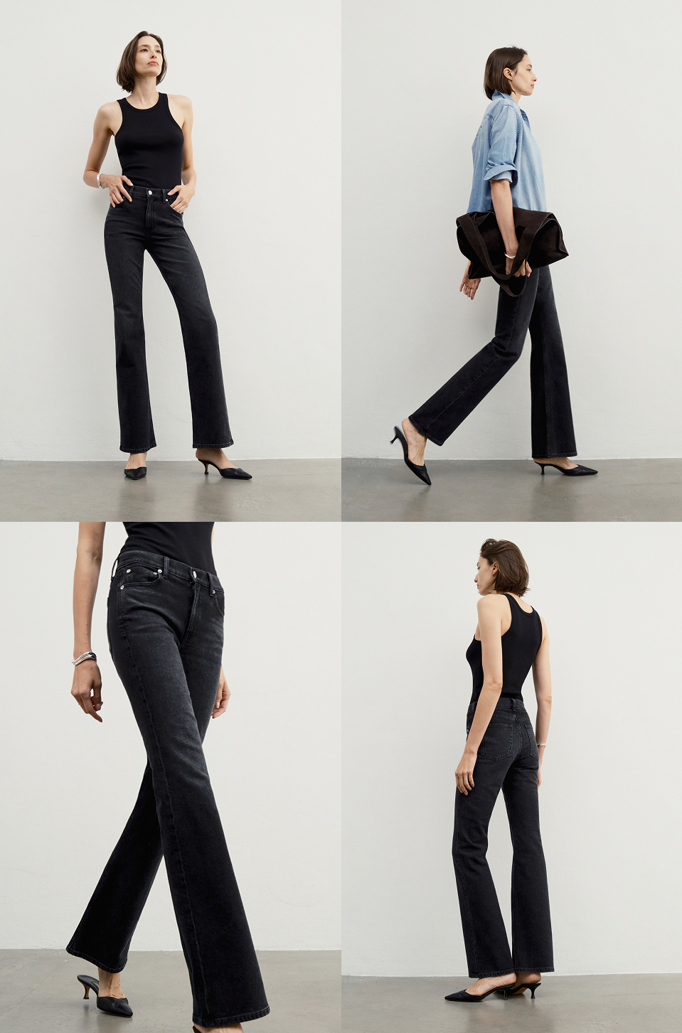 Shown in Valet. A rich washed black with lived-in fading. Comfort stretch denim with a soft hand.