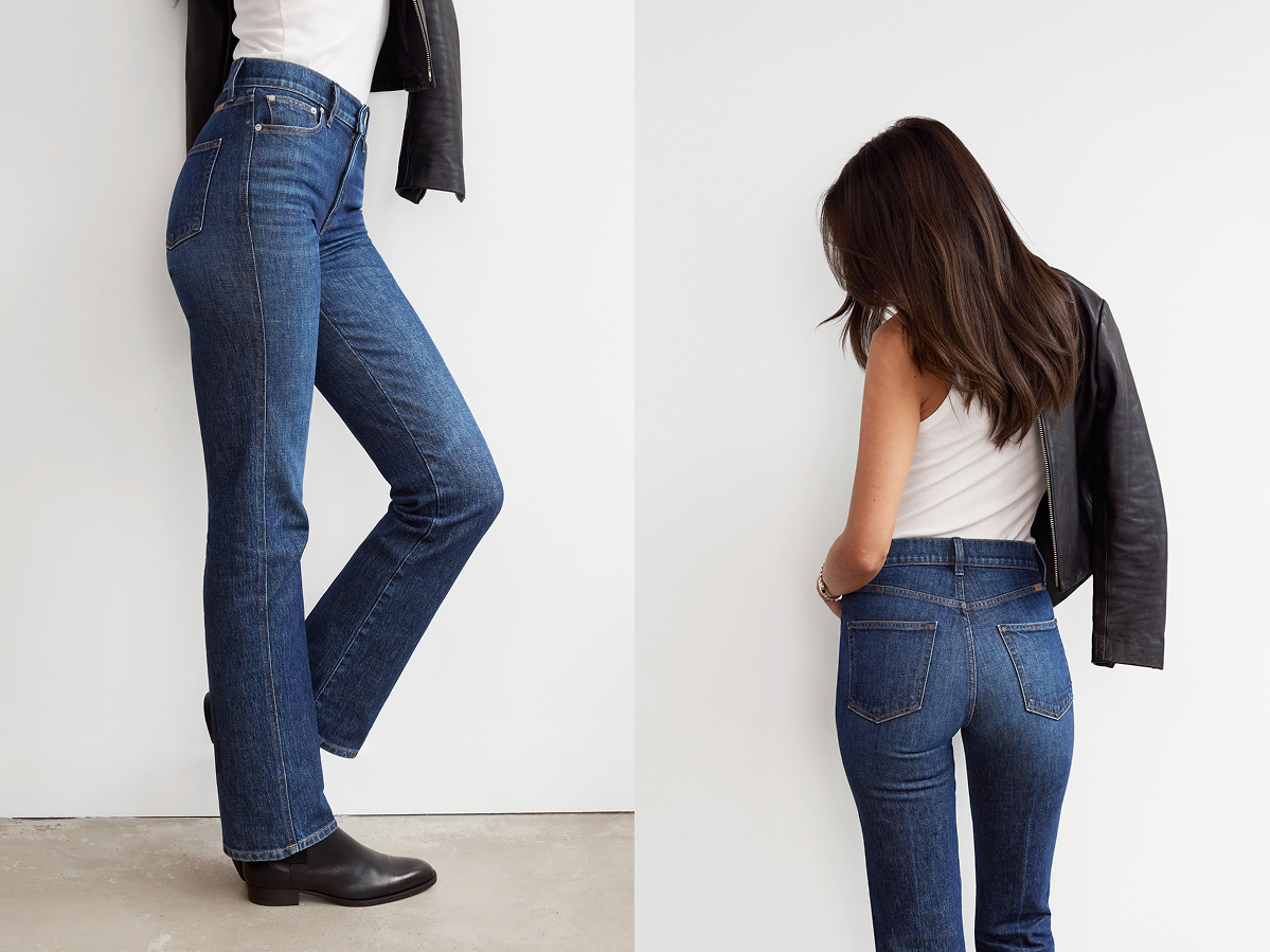 Moderate straight-leg with a waist-snatching high rise. 