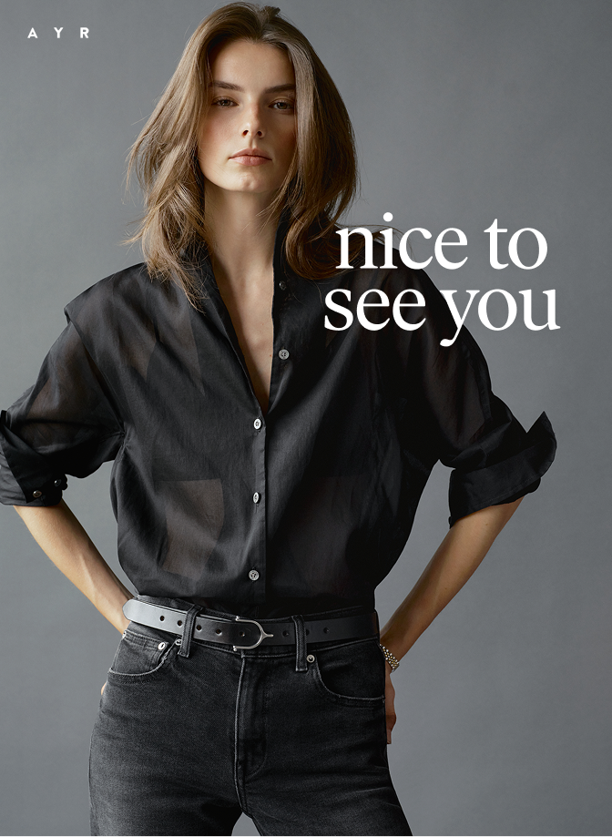 nice to see you. the tate shirt in organdy is back.