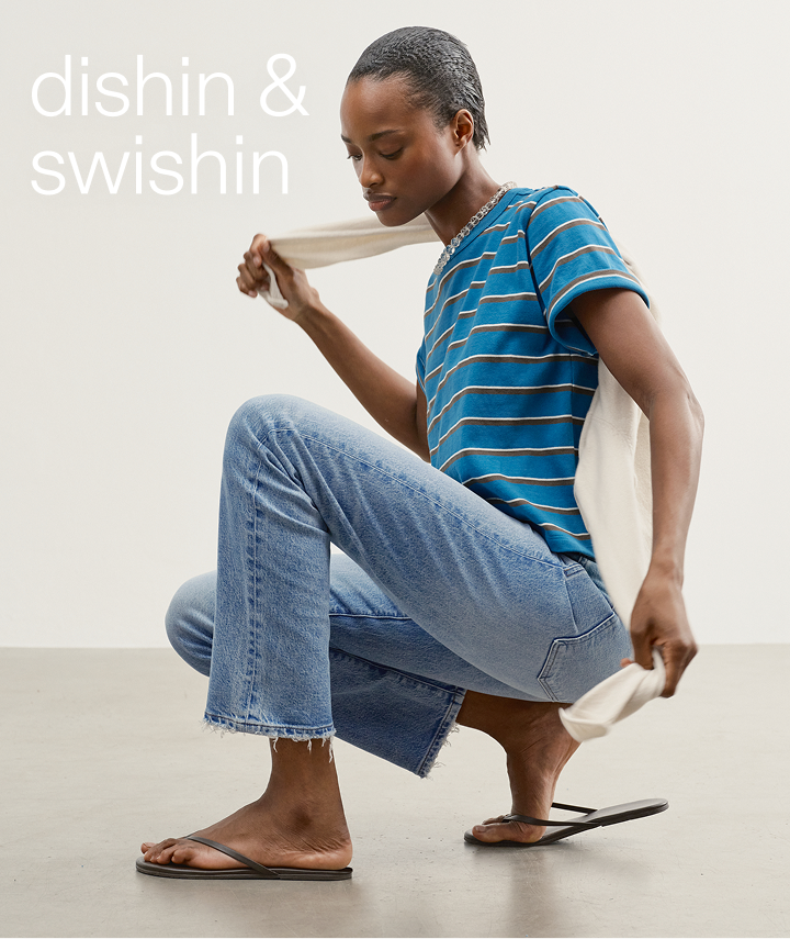 dishin & swishin. shop the yaya jean.
