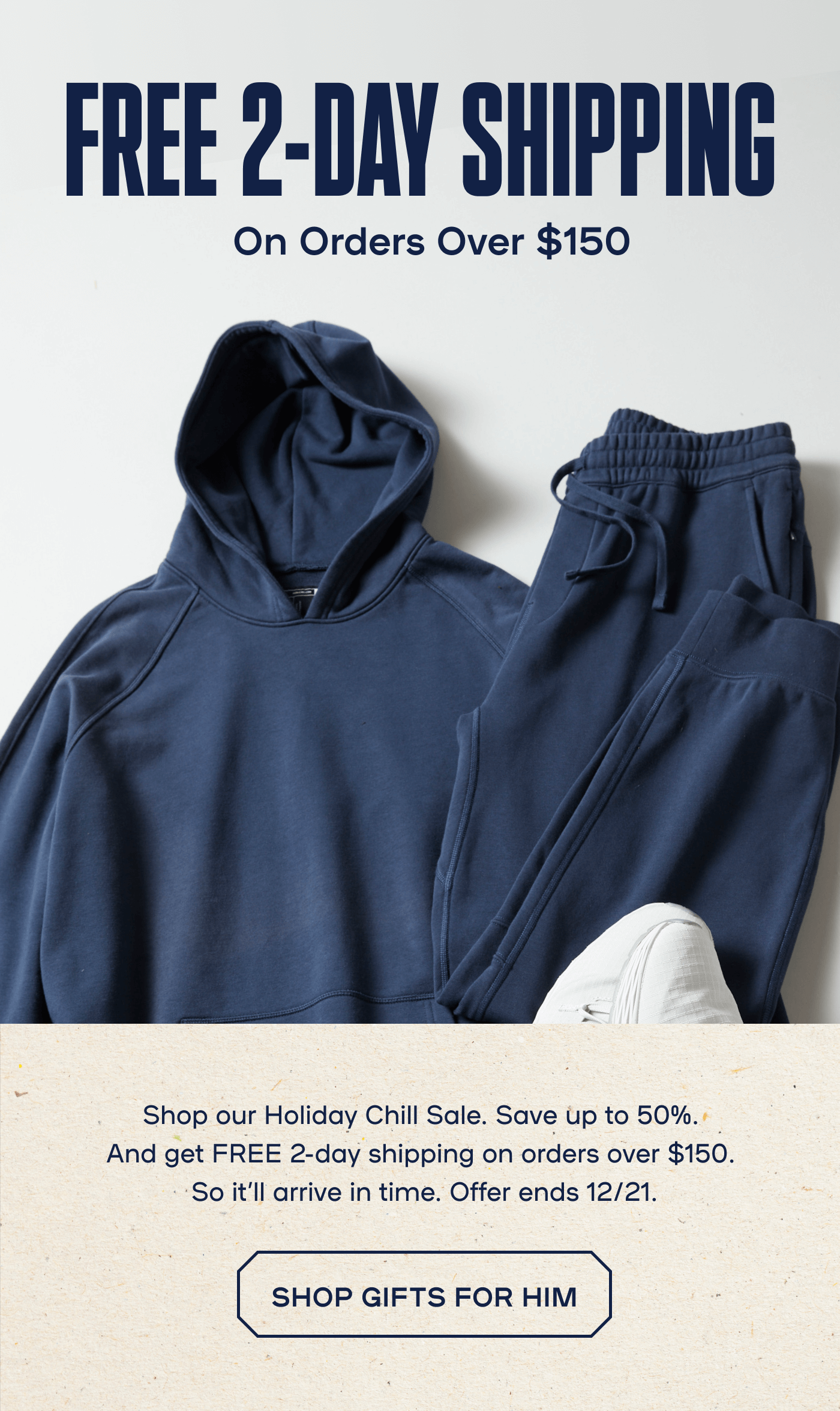 Free 2 Day Shipping On Orders Over $150