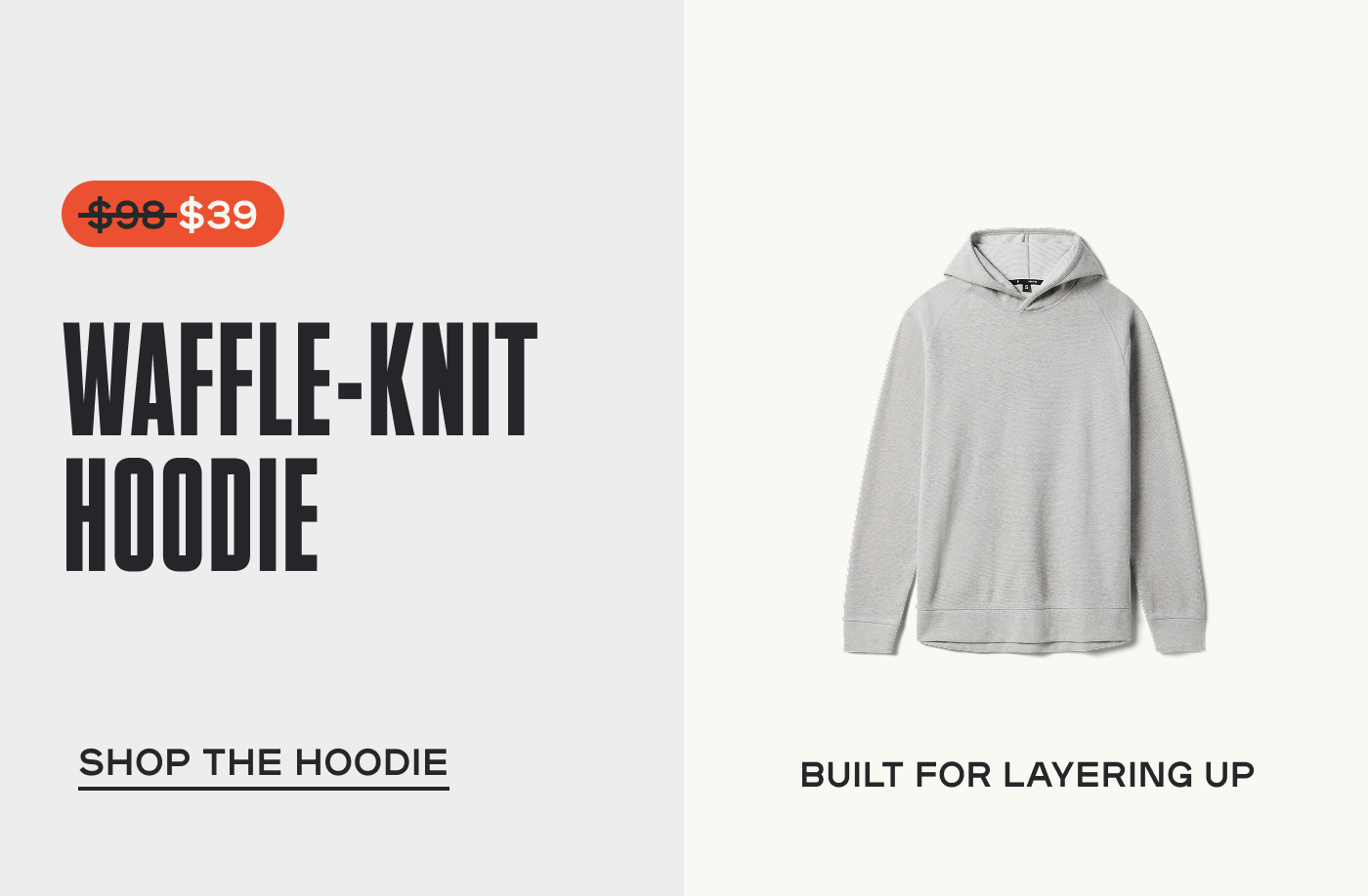60% Waffle-Knit Hoodie
