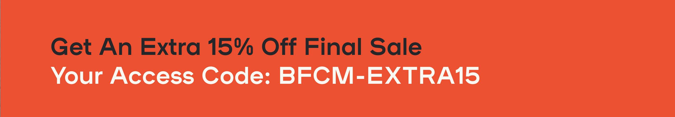 15% off final sale