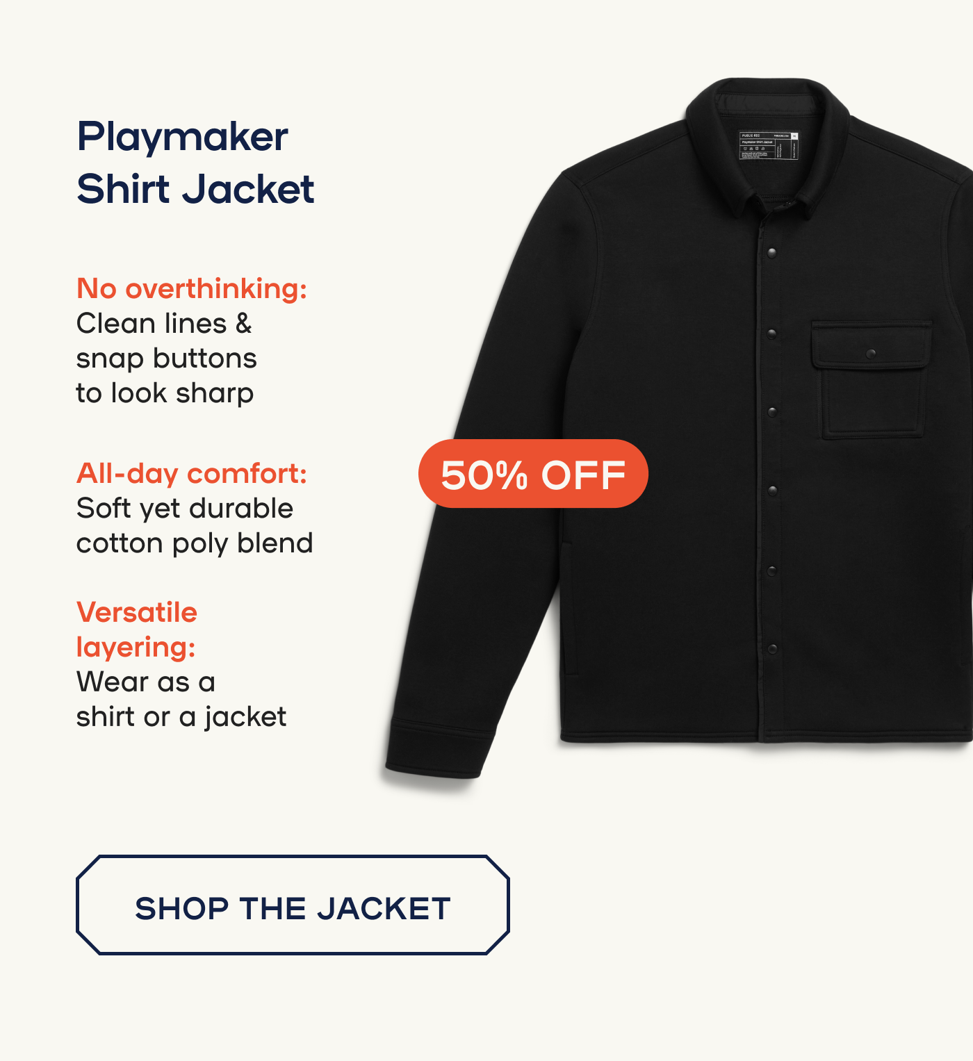 Shop 50% Off Playmaker Shirt Jacket