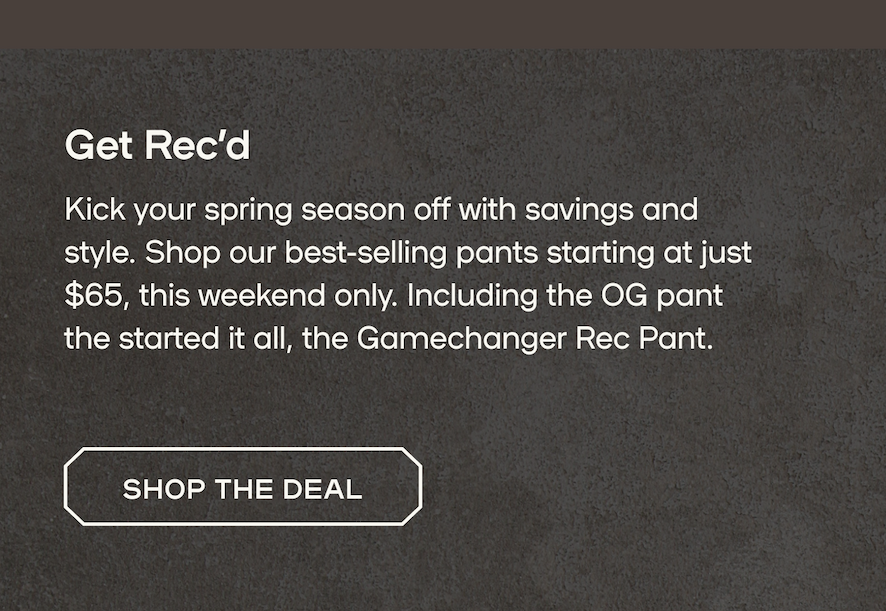 Pants Starting at $65