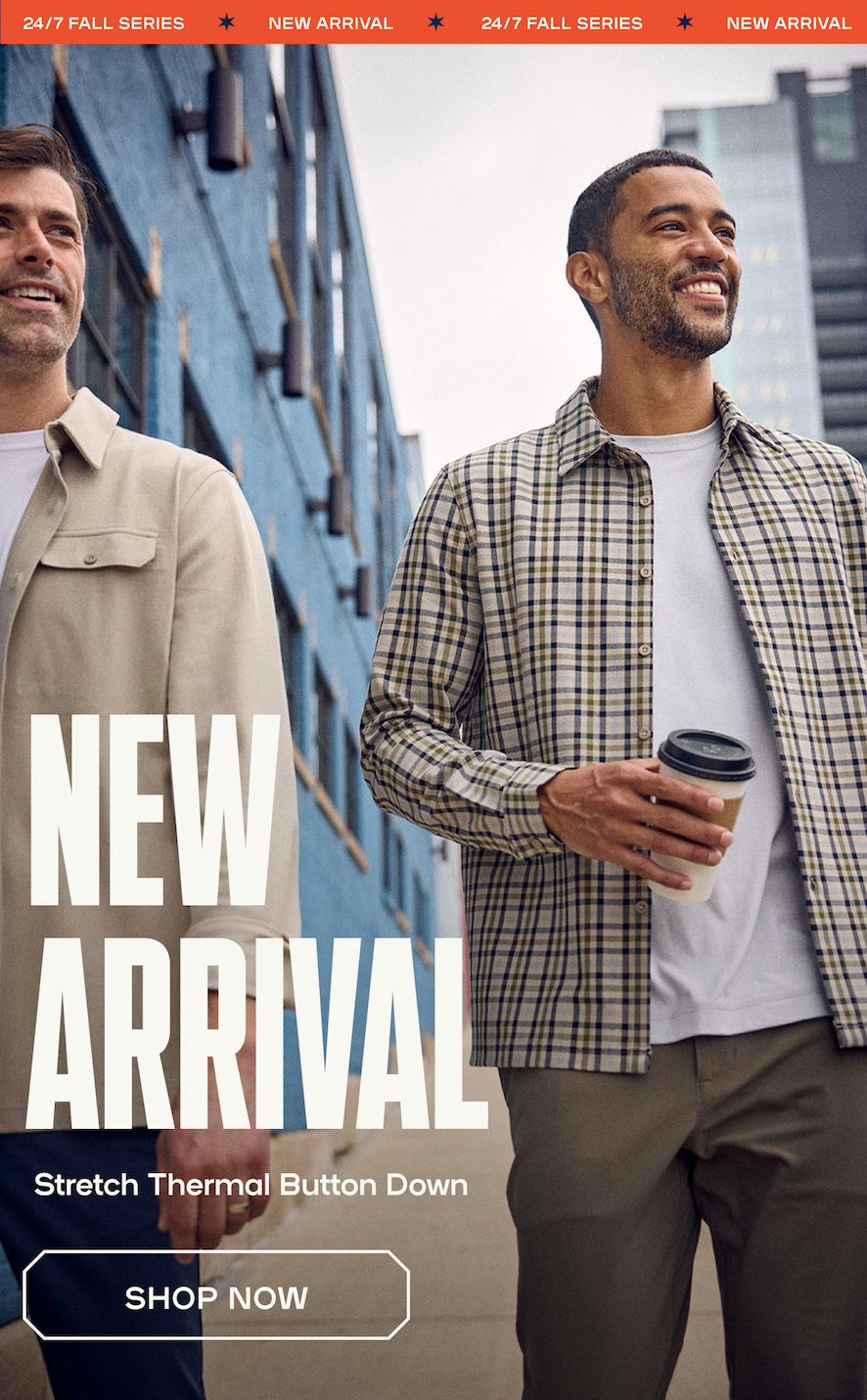 Shop The Stretch Thermal Button Down