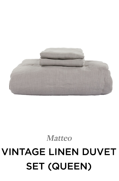 Mica Linen Duvet Set (Queen)