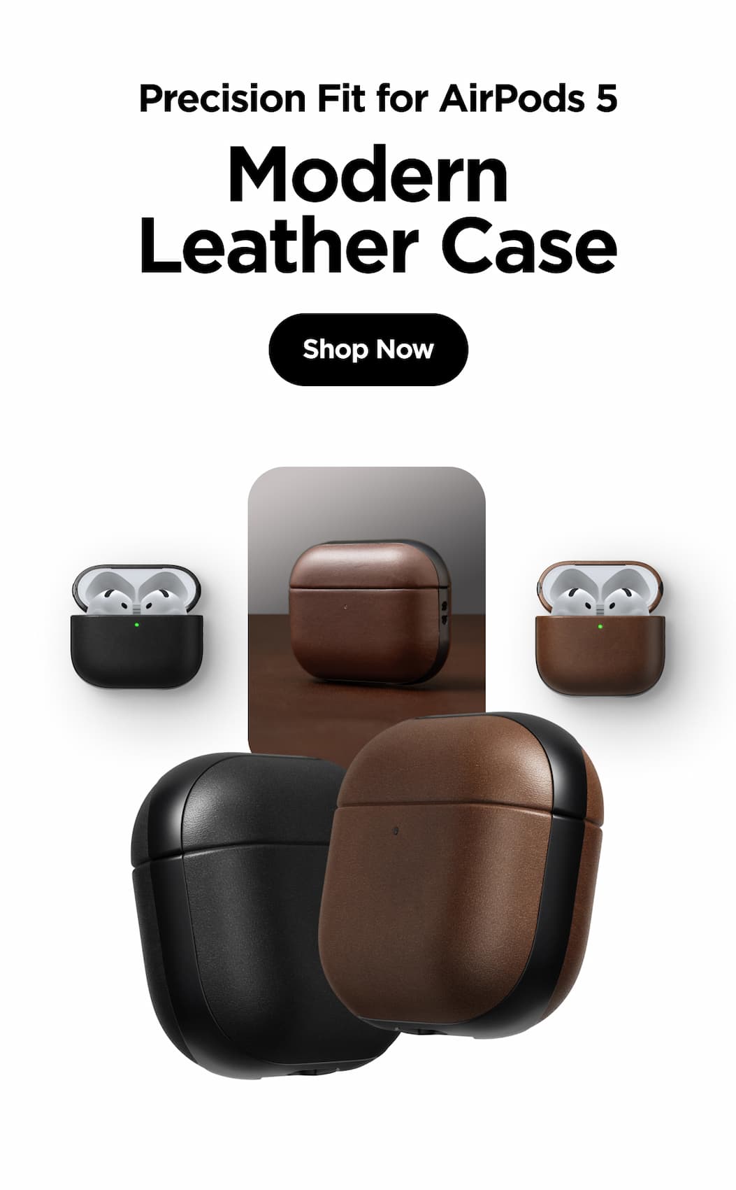 Precision Fit for AirPods 5. Modern Leather Case.