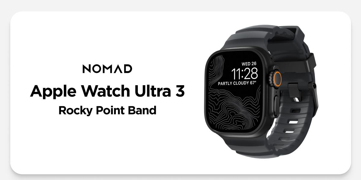 Nomad Rocky Point Band and Apple Watch Ultra 3.