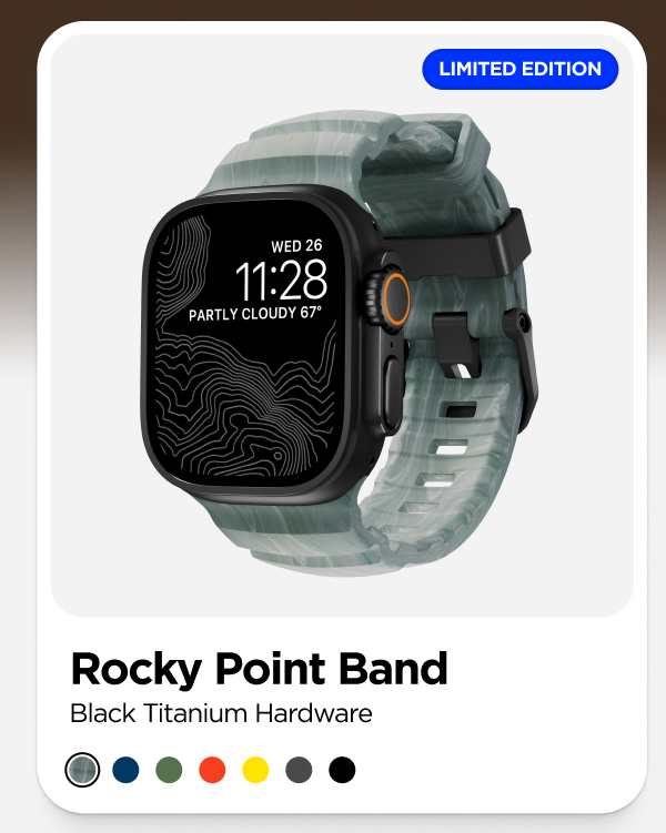 Rocky Point Band. Sierra Stone. Black Hardware.