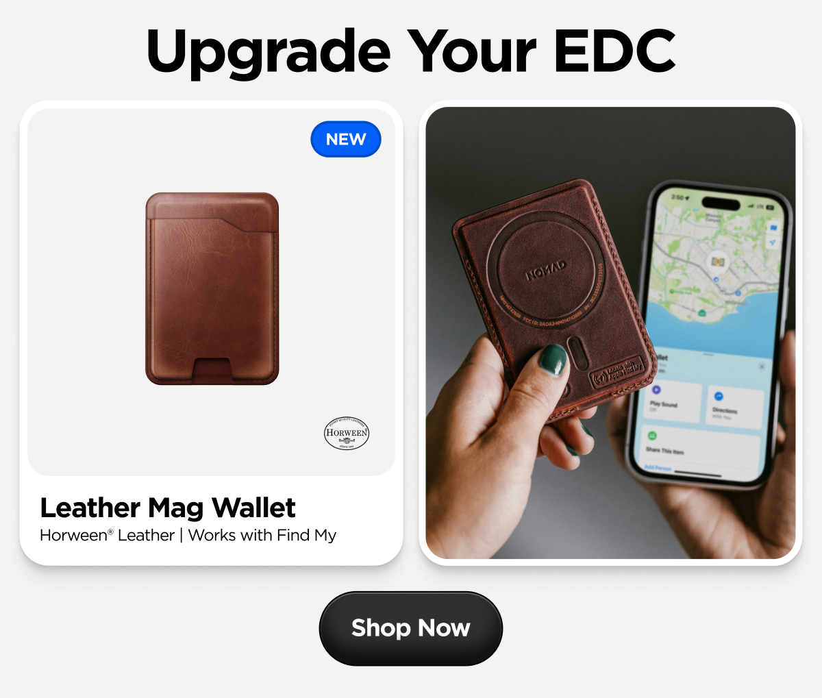 Upgrade Your EDC. Leather Mag Wallet. Shop Now.