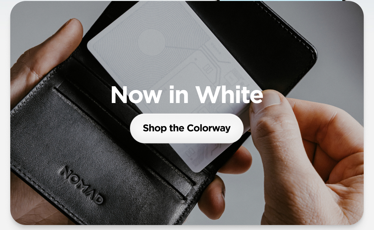 Tracking Card now in White. Shop the Colorway.