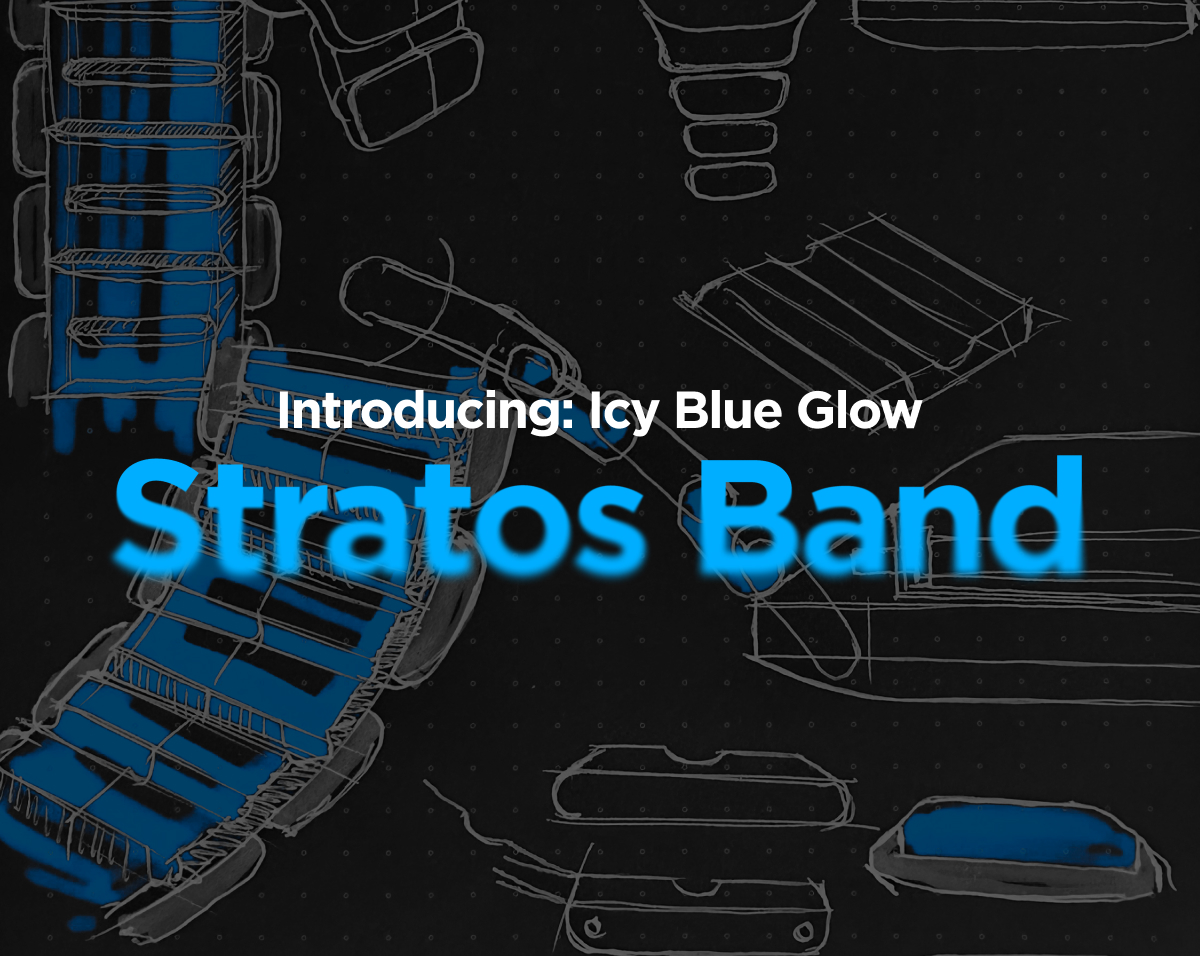 Introducing Icy Blue Glow Stratos Band.