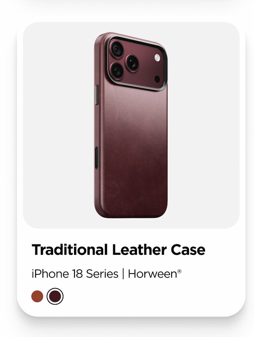 Traditional Leather Case. iPhone 18 Series.