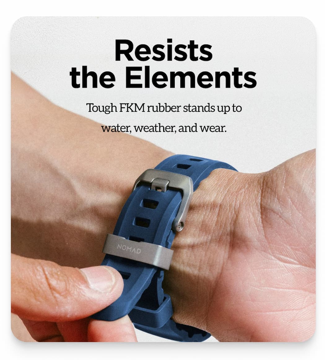 Resists the elements. Tough FKM Rubber..Shop Rocky Point Band