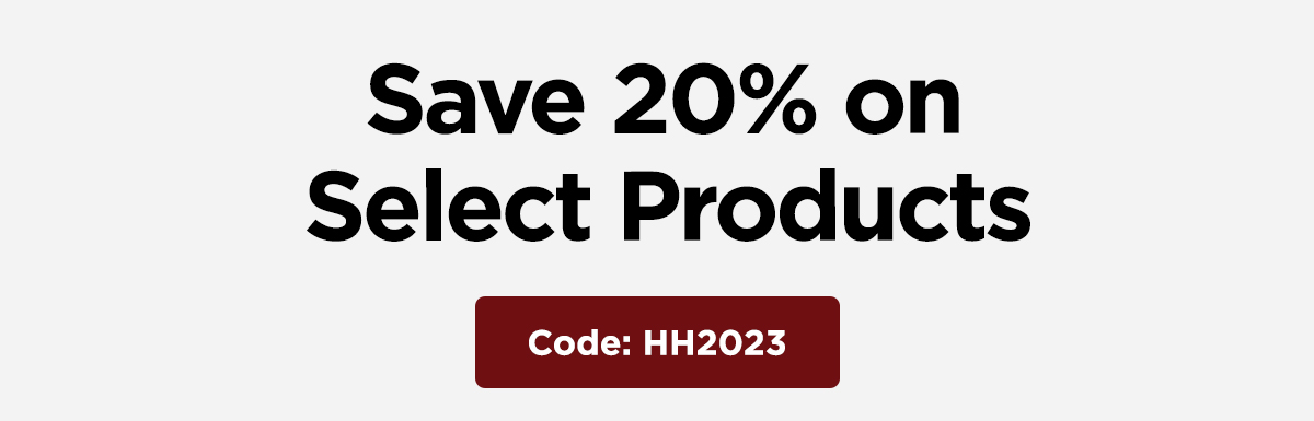 20% off select gear with code HH2023