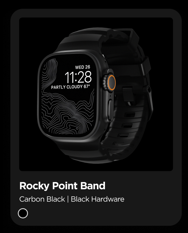 Rocky Point Band. Carbon Black. Black Hardware.