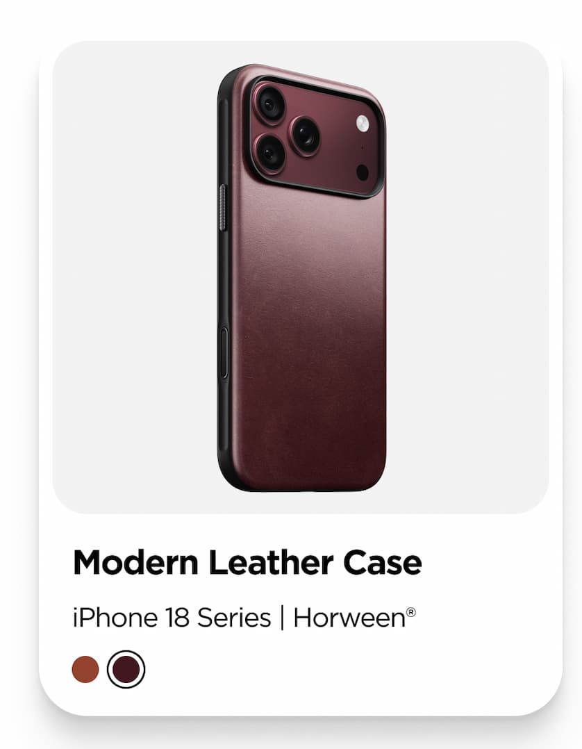 Modern Leather Case. iPhone 18 Series.
