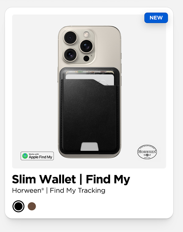 Black Slim Wallet with Find My.