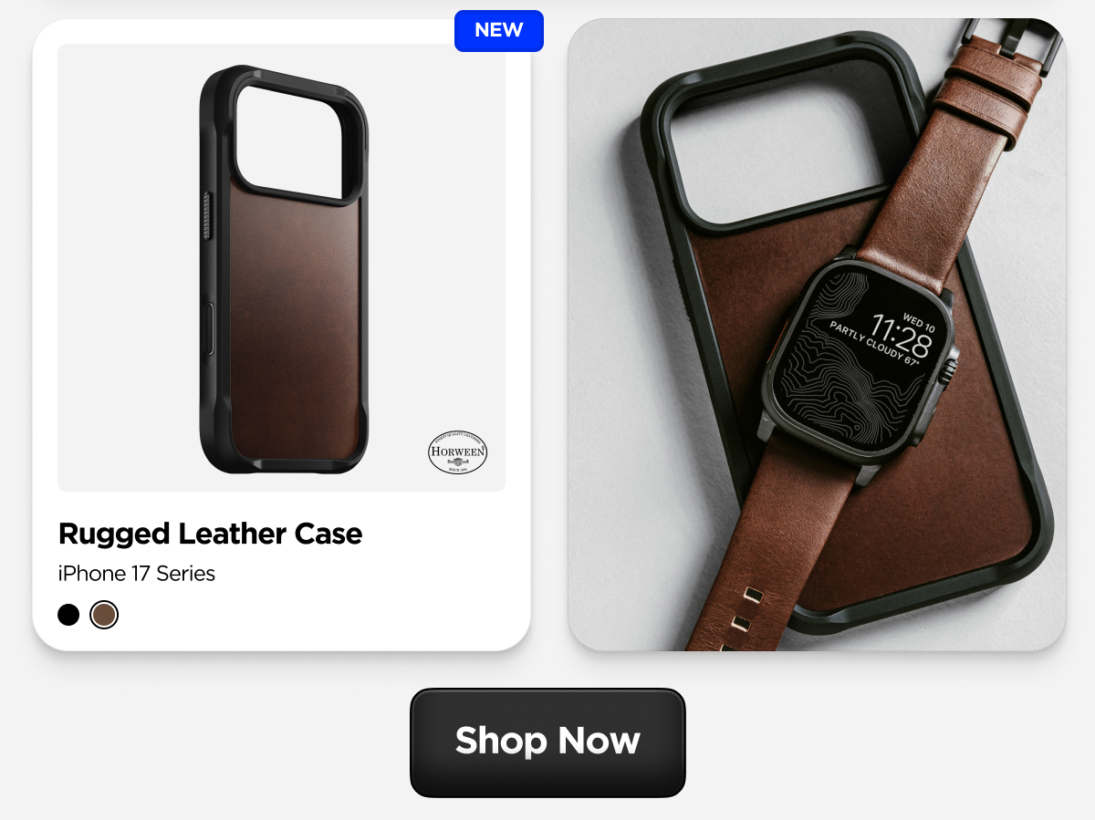 Rugged Leather Case for iPhone 17