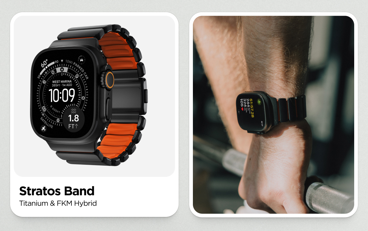 Stratos Band. Titanium & FKM Hybrid.