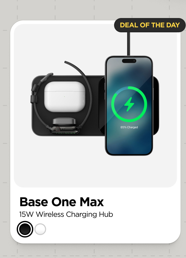 Carbide Base One Max. 15W Wireless Charging Hub. Deal of the Day.