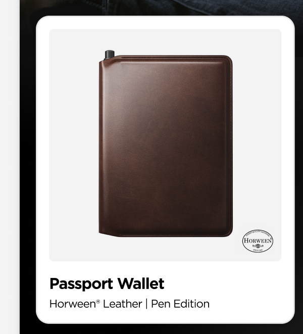 Passport Wallet. Horween Leather. Pen Edition.