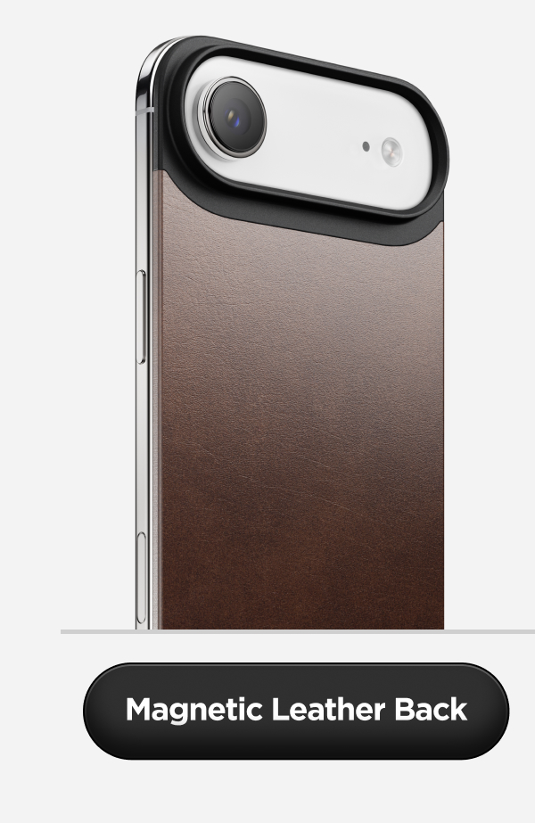 Rustic Brown Magnetic Leather Back for iPhone Air