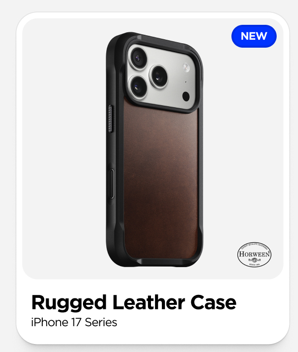 Rustic Brown Rugged Leather Case for iPhone 17 Series.