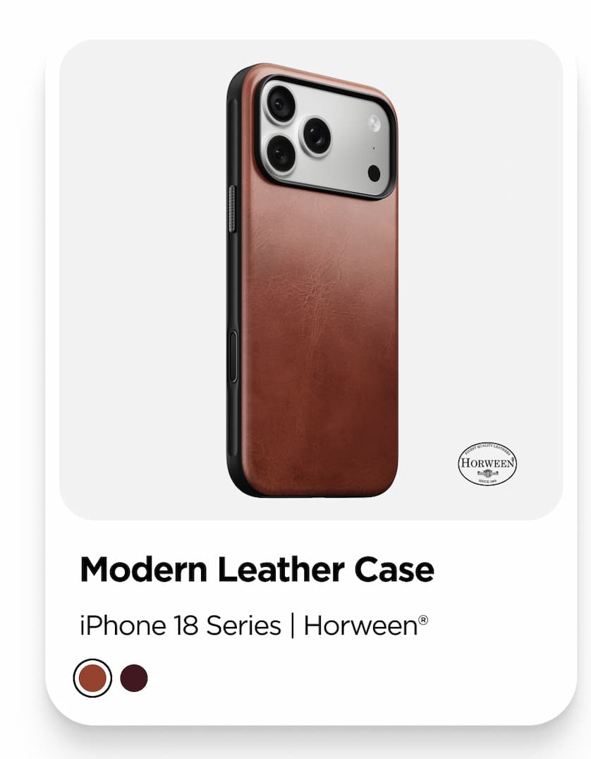 Shop Modern Leather Case. iPhone 18 Series.