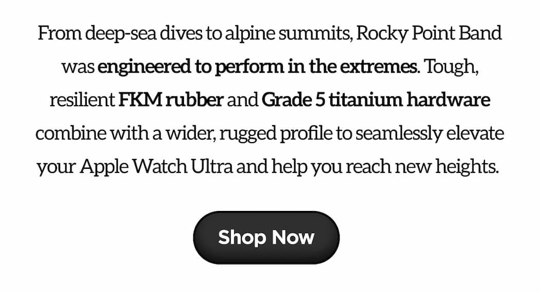 From deep-sea dive to alpine summet. Rocky Point Band. Shop Now.