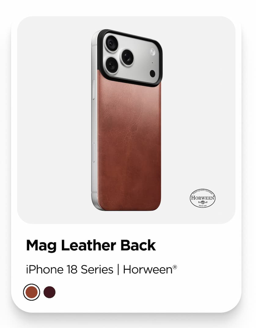 Shop Magnetic Leather Back Case. iPhone 18 Series.