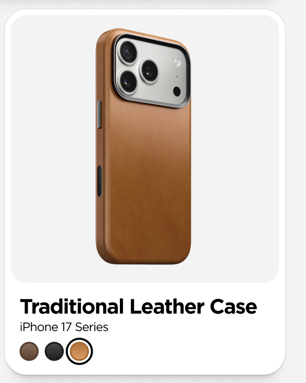 English Tan Traditional Leather Case for iPhone 17 Sereis.