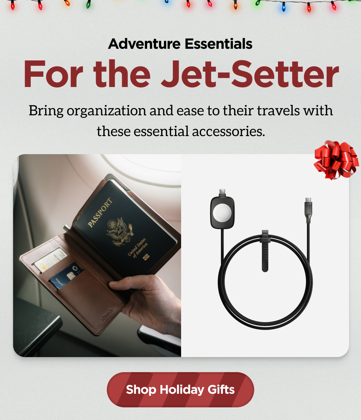 Adventure Essentials. For the Jet-Setter. Bring organization and ease to their travels with these essential accessories. Shop Holiday Gifts.