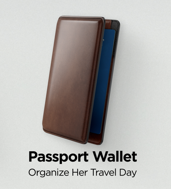 Passport Wallet Organize Her Travel Day.