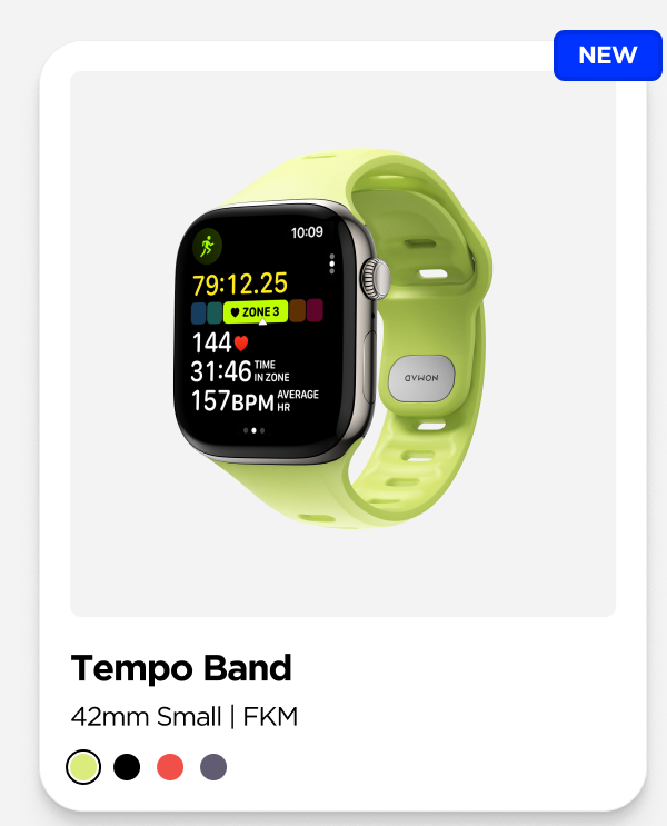 Tempo Band. 42mm Small. FKM. Lumen