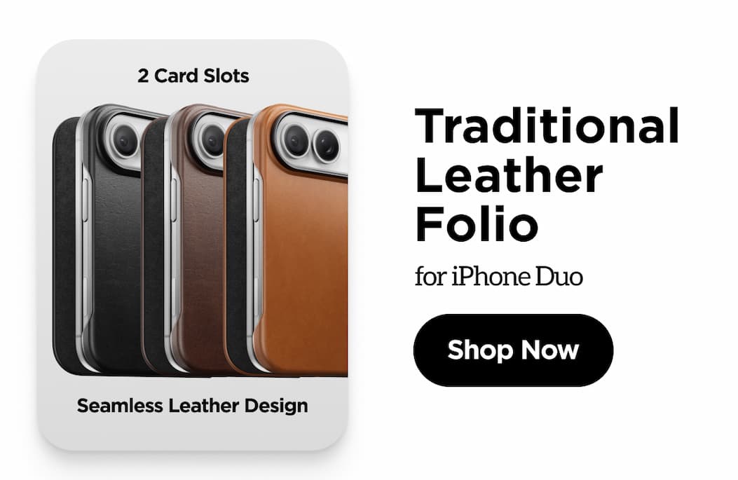 Traditional Leather Folio for iPhone Ultra. Shop Now.