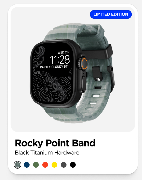 Rocky Point Band. Sierra Stone. Black Titanium Hardware.