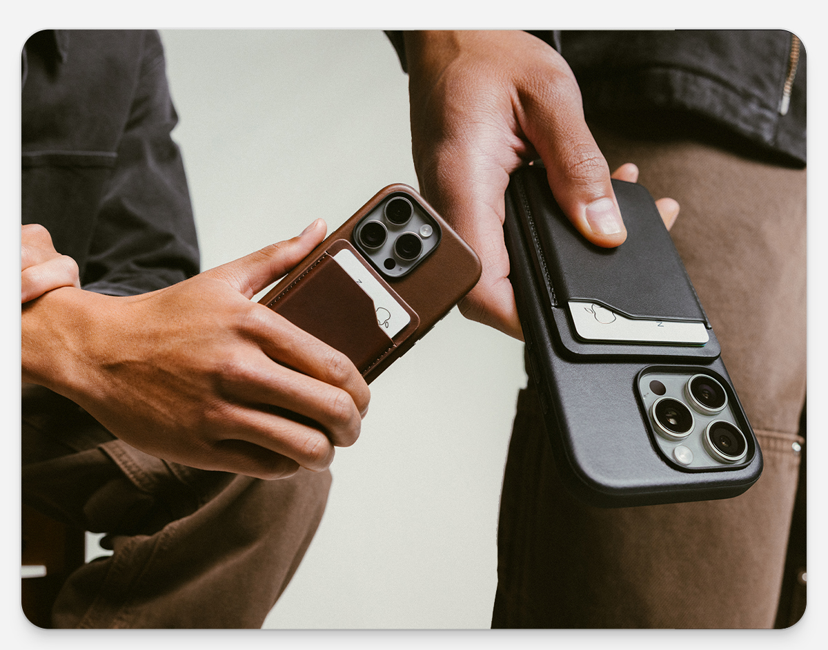 Available in Rustic Brown and Black Horween Leather.