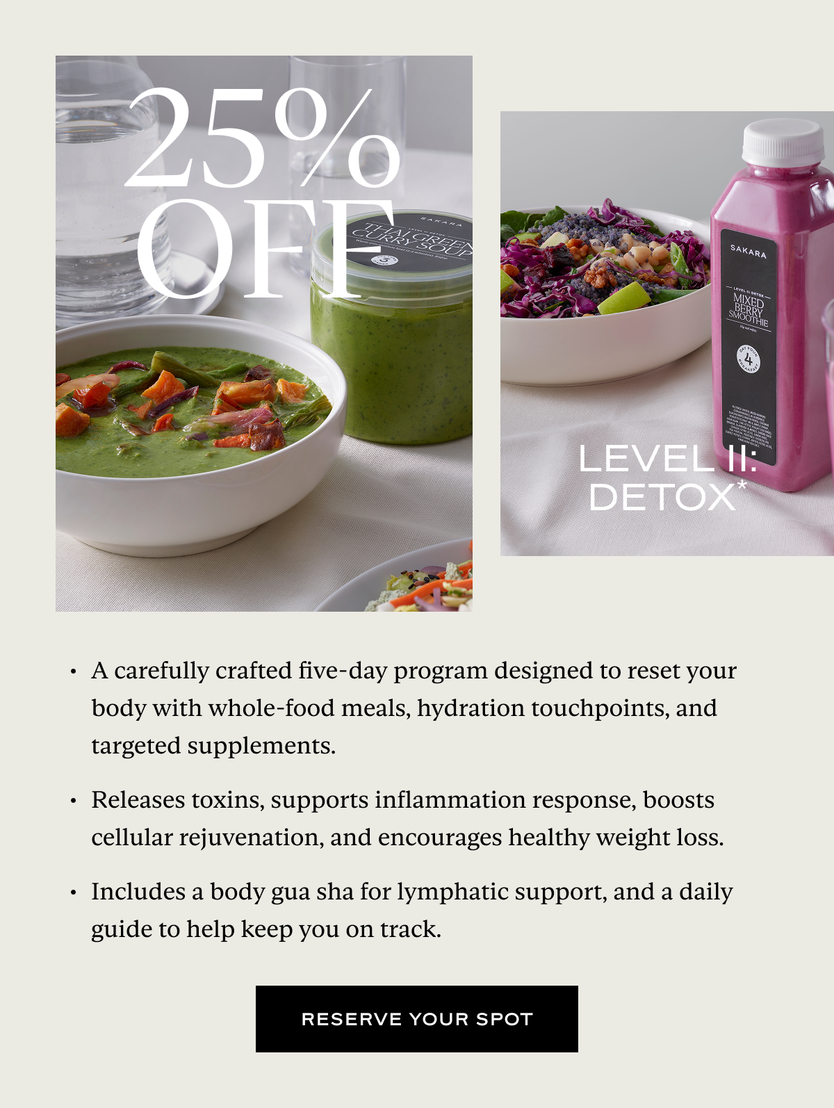 25% Off Level II: Detox