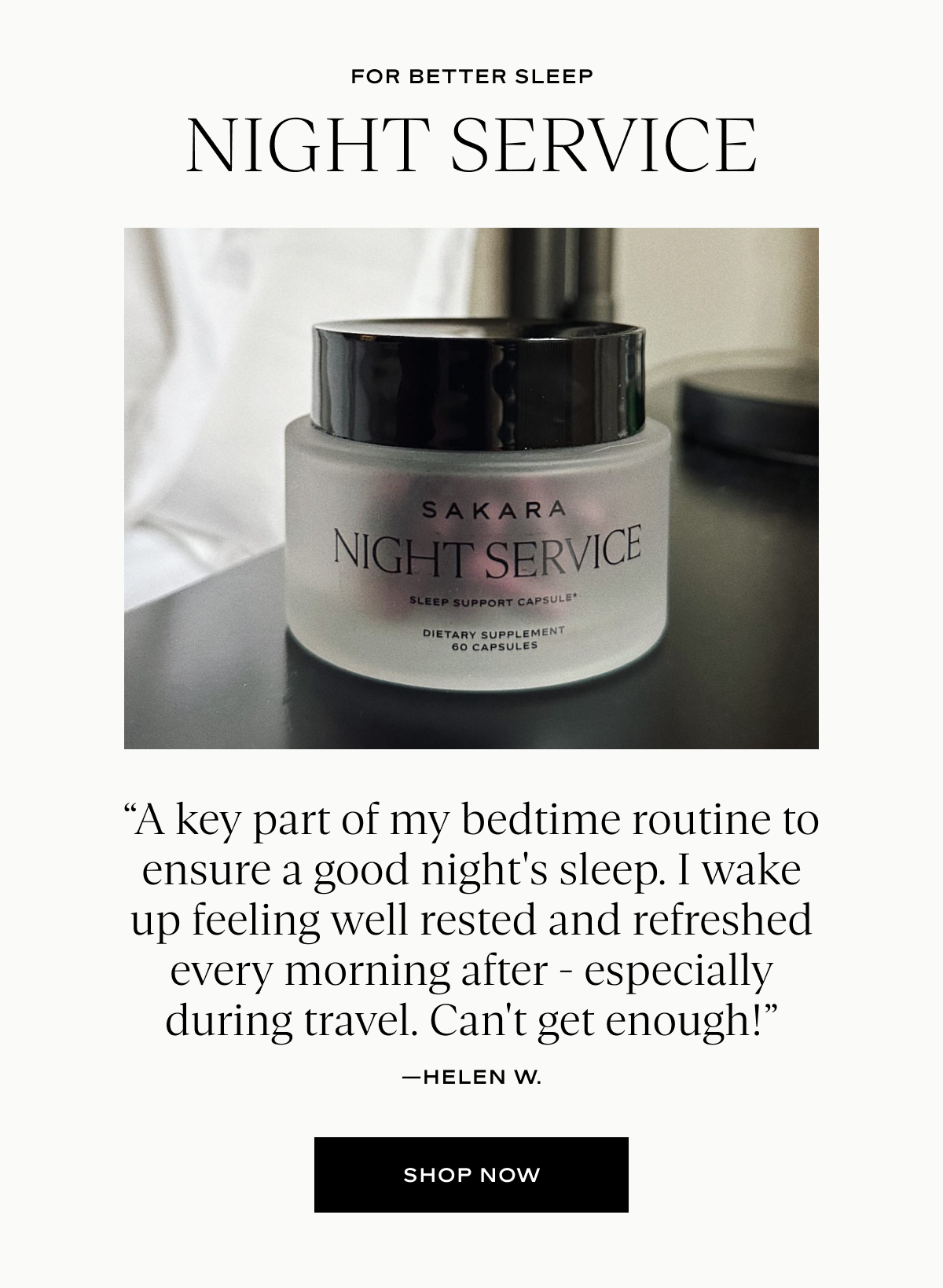 For Better Sleep: Night Service