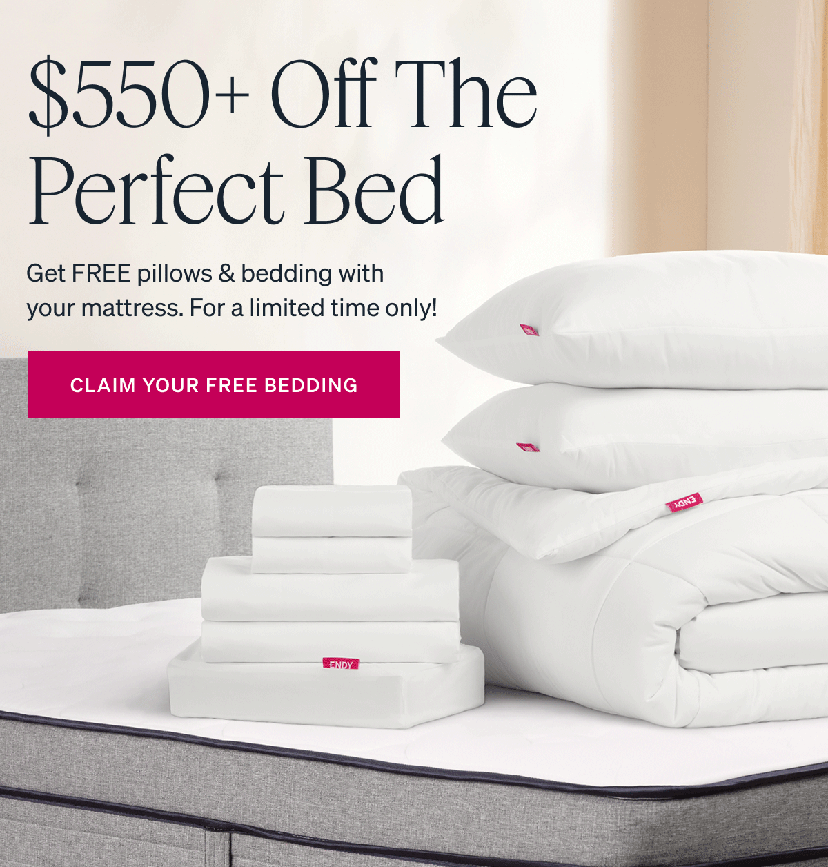 $550+ Off the perfect bed