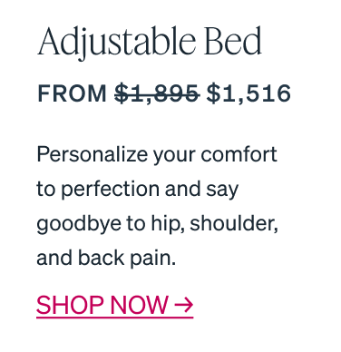 "Adjustable Bed From $1,895 $1,516" Product of the Year - Winner