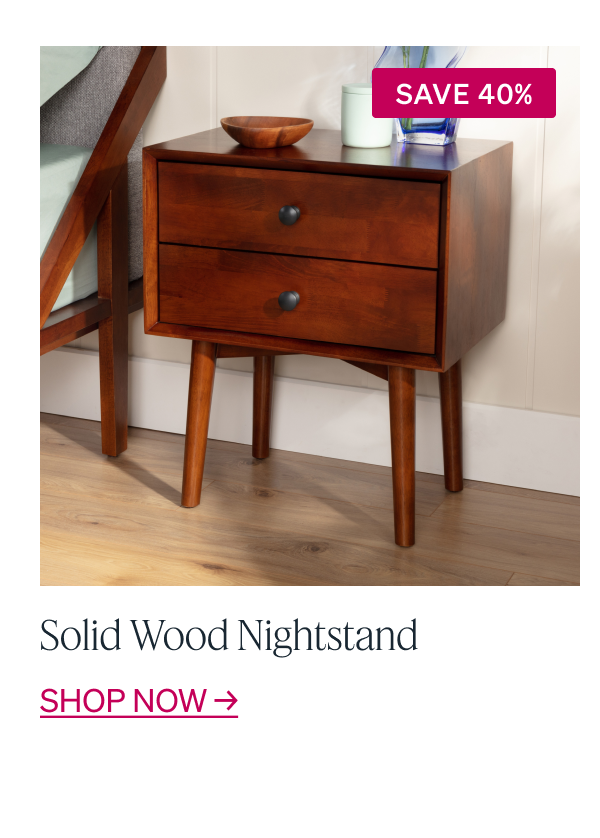 Solid Wood Nightstand Save 40% Shop now