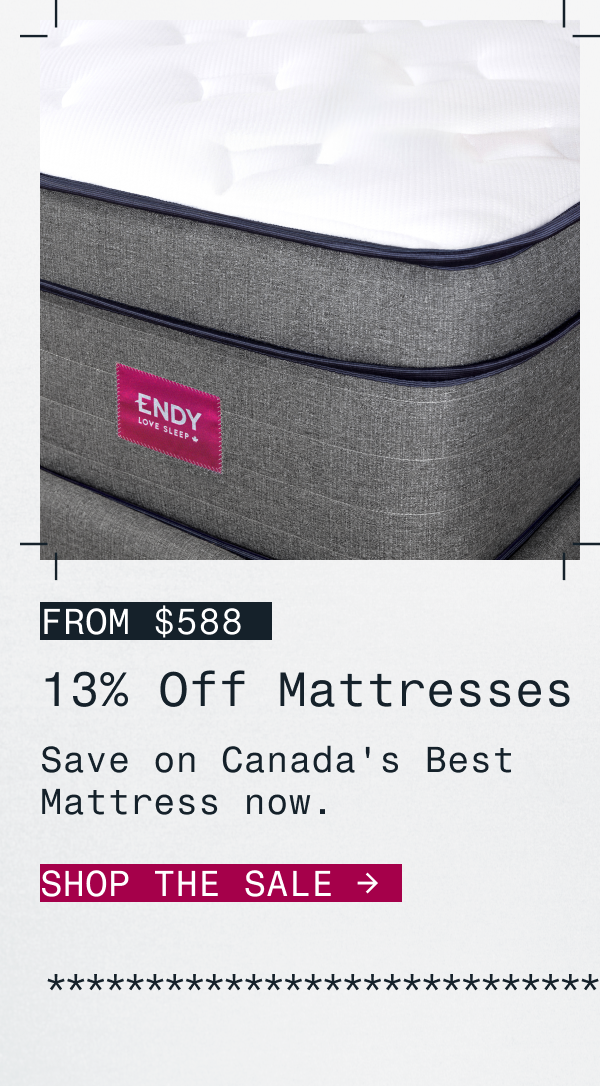 FROM $588 13% Off Mattresses
